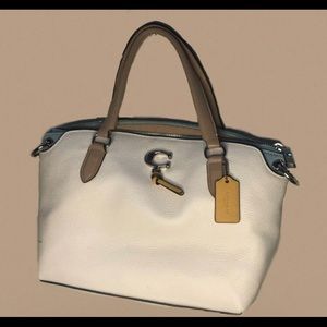 Two-toned Beige/Brown Coach purse